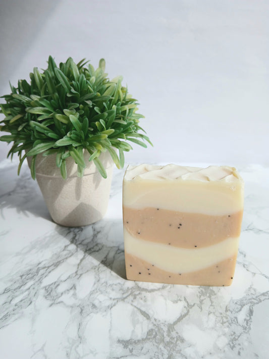lemon poppy seed soap